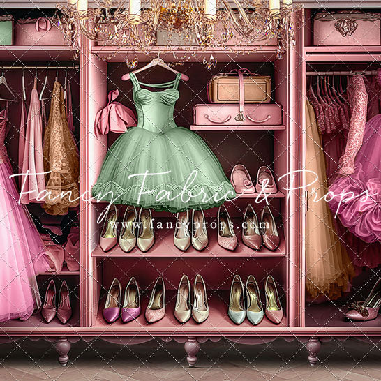 Barbie's Fabulous Wardrobe Green Dress Option With Sweep Option