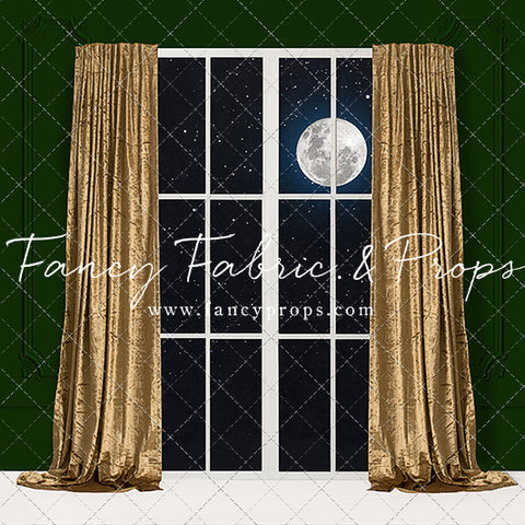 Classy Gold & Greens Window
