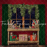Red Wrapping Room Window