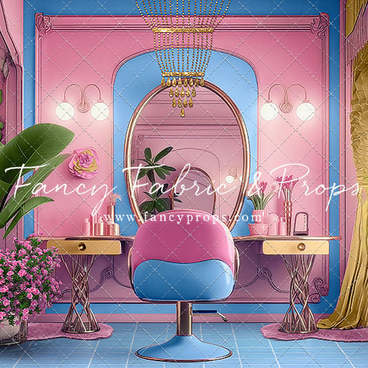 Stacie's Salon - Blue - With Sweep Option