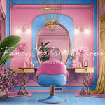 Stacie's Salon - Blue - With Sweep Option