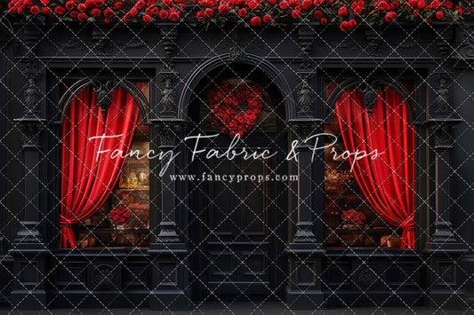 RTS Valentine's Cafe - 12x8' Wrinkle-Free Fabric - Perfect - 50% Off