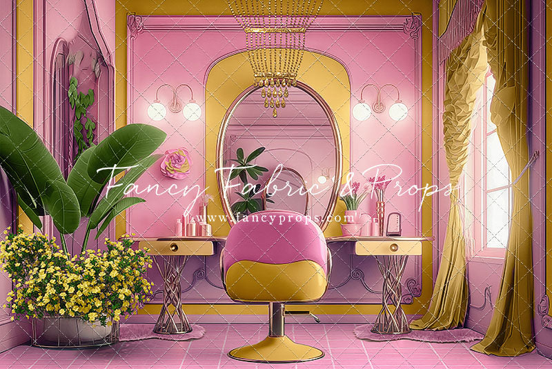 Stacie's Salon - Pink - With Sweep Option