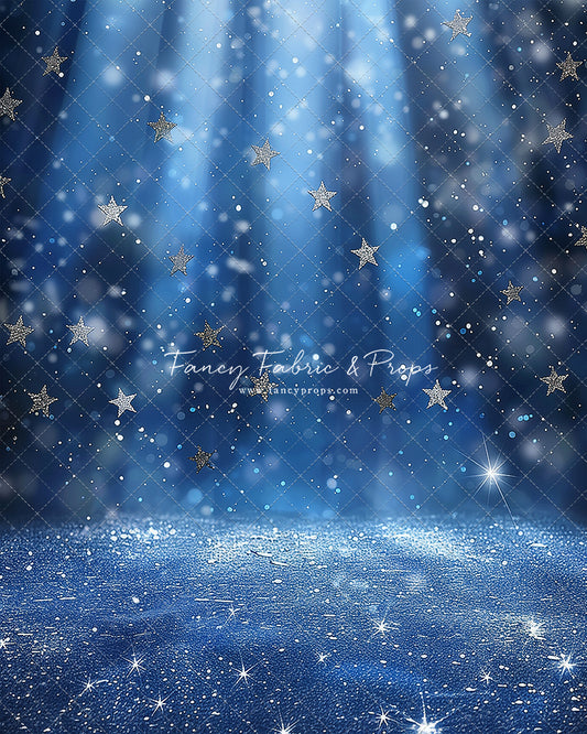 Blue Starry Shimmer - Sweep Sizes Only