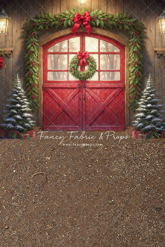 Christmas At The Red Barn - Dirt Floor - with Sweep Option