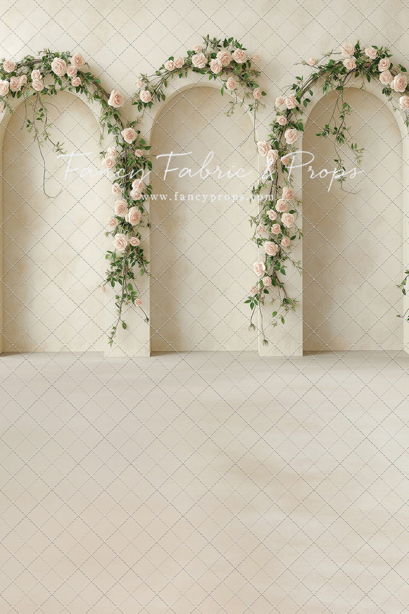 Cream Rose Courtyard - With Sweep Option