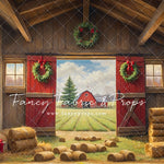 Red Barn Yuletide - Straw Floor - with Sweep Option