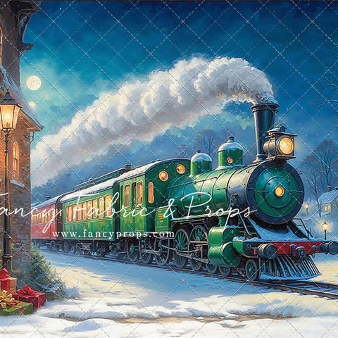 Festive Locomotive - Train on Right Option - With Sweep Option