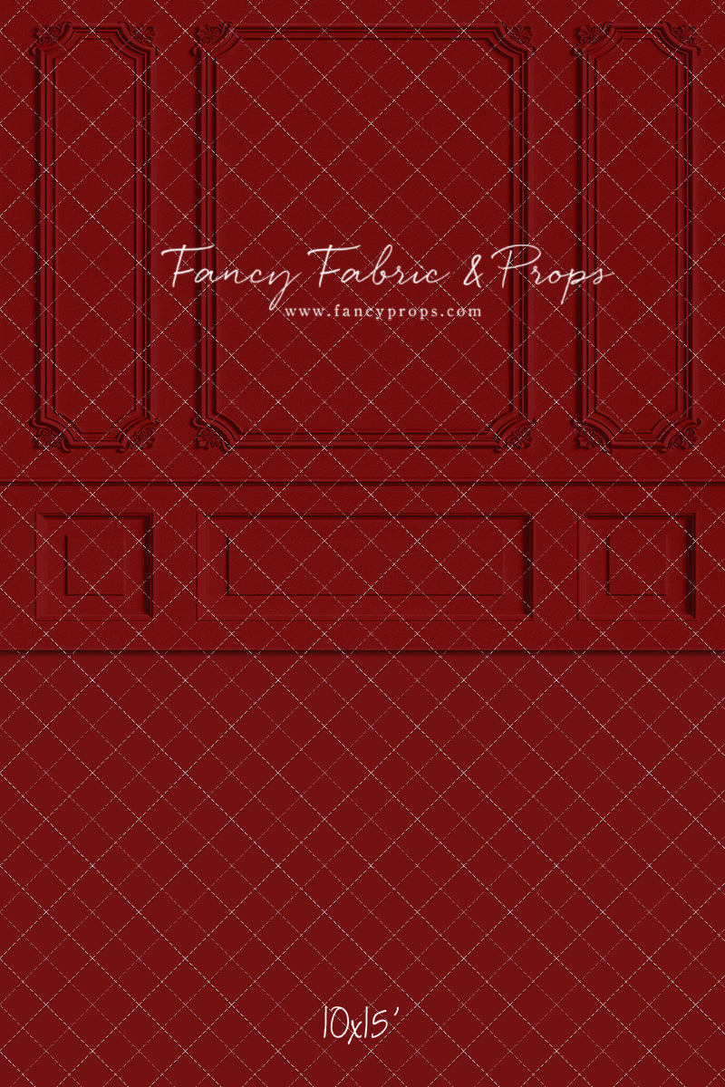 Classic Red Wainscoting Wall - With Sweep Option