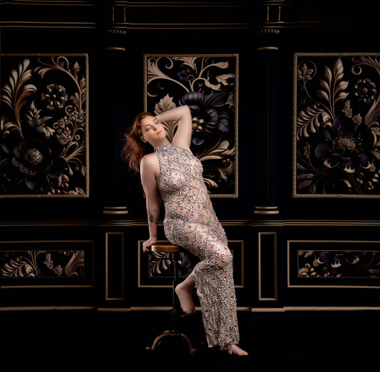 Black & Gold Elegance Wall - With Sweep Option