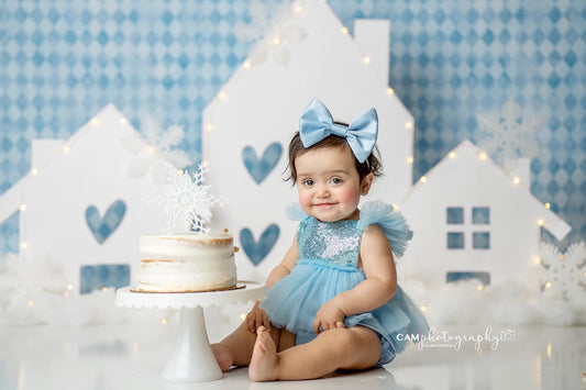 Blue Snowy Neighborhood