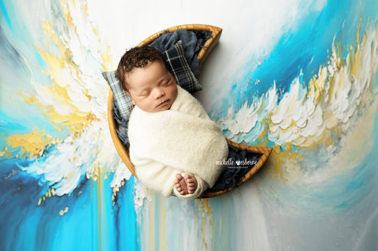 Golden Aquamarine Paint Melt - Petite