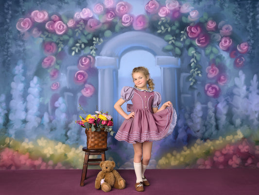 Blushing Rosette Archway