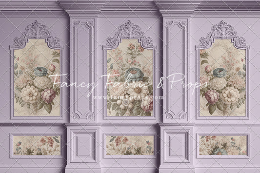 Lavender Floral Victorian Wall - With Sweep Option