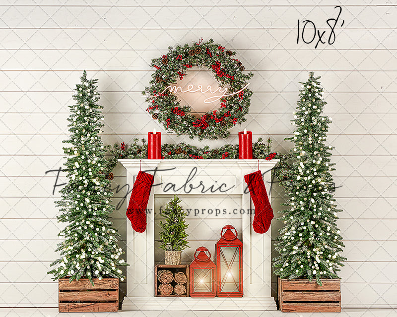 Shiplap Holiday Mantle Room