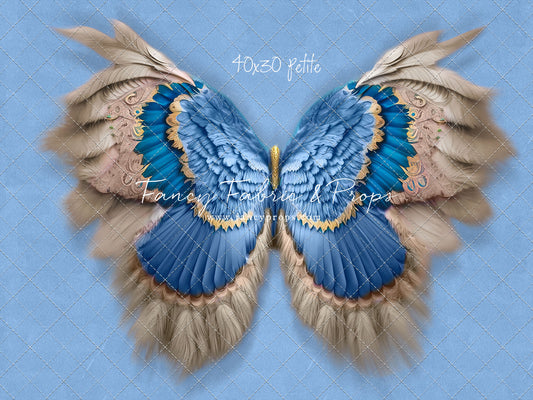 Shimmering Royal Blue Feathers - Petite