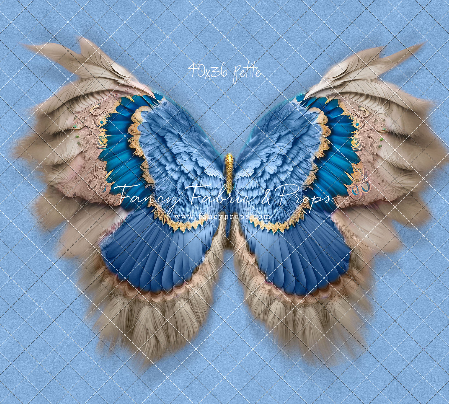 Shimmering Royal Blue Feathers - Petite