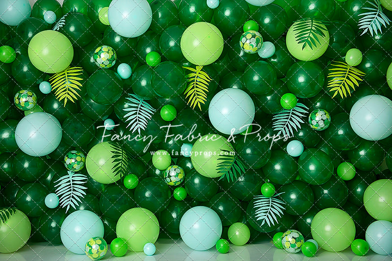 Cool Blue Tropical Balloon Wall