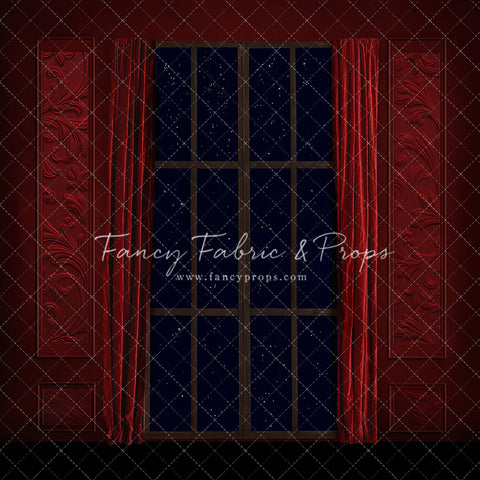 Elegant Crimson Window