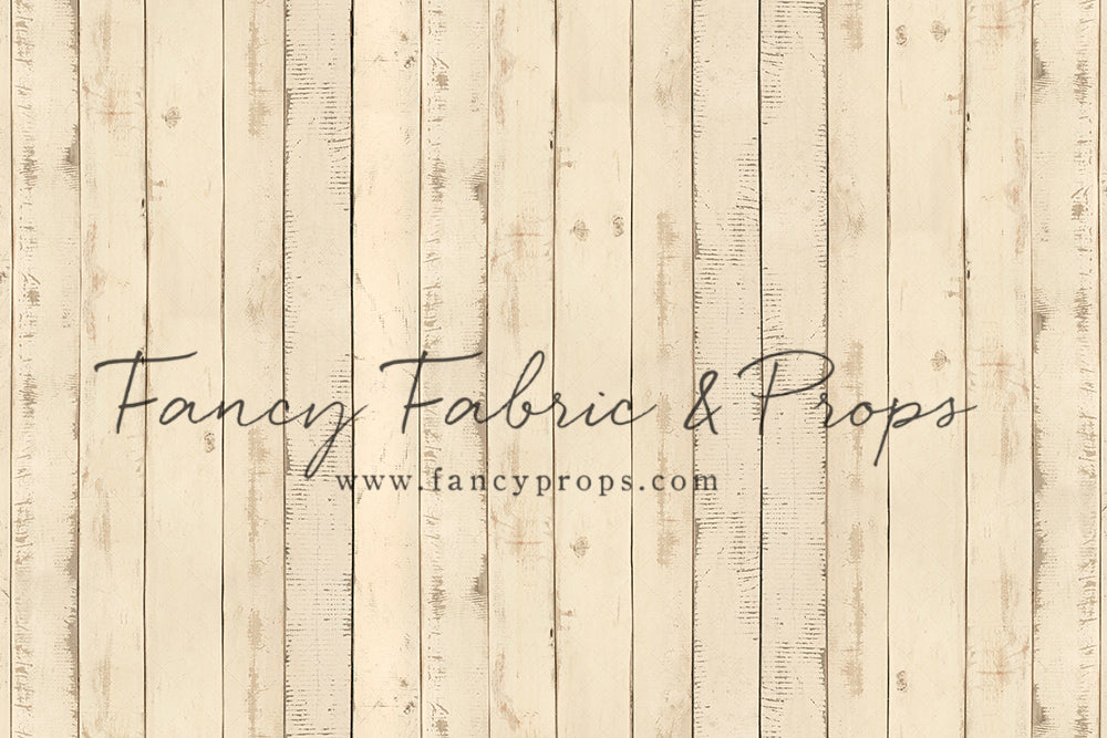 Narrow Amanda Cream Barn Wood Planks Mat Floor