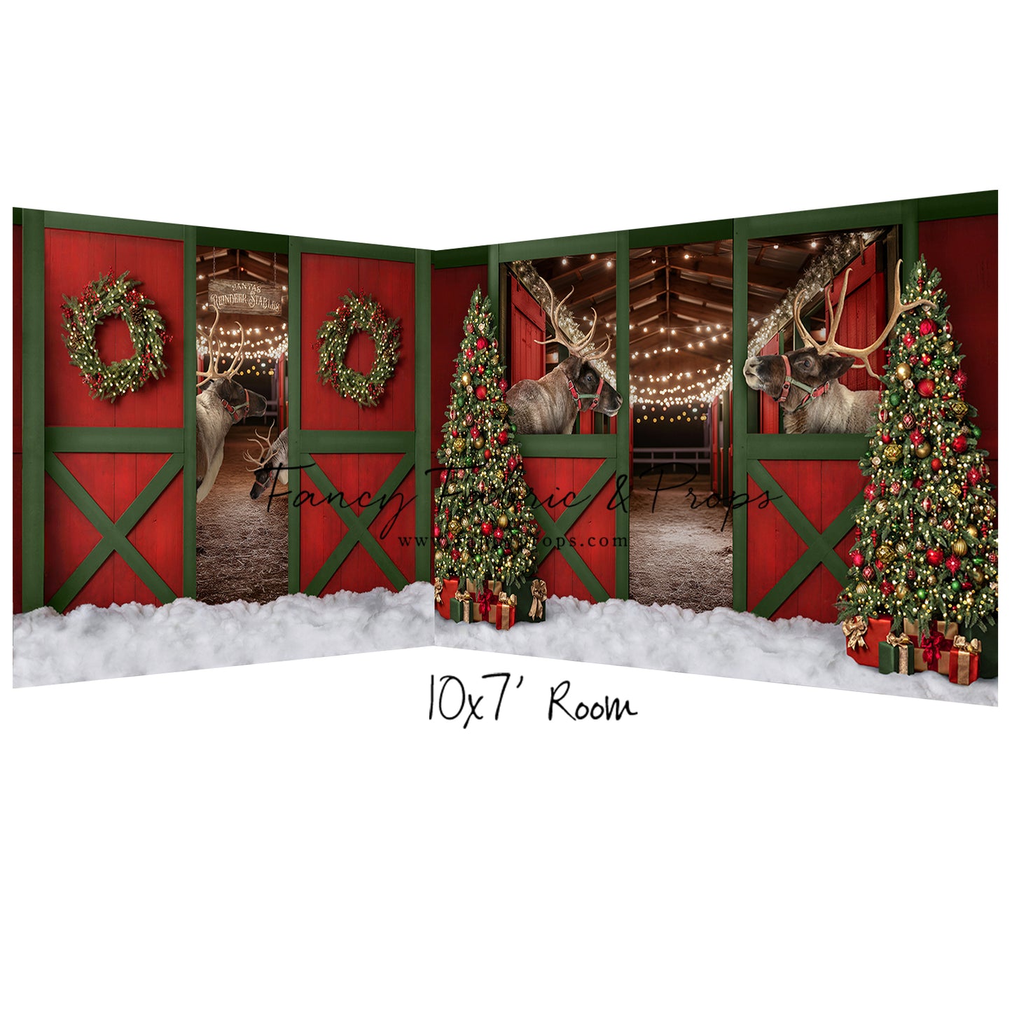 Santa's Jolly Reindeer Stable - 2pc Room