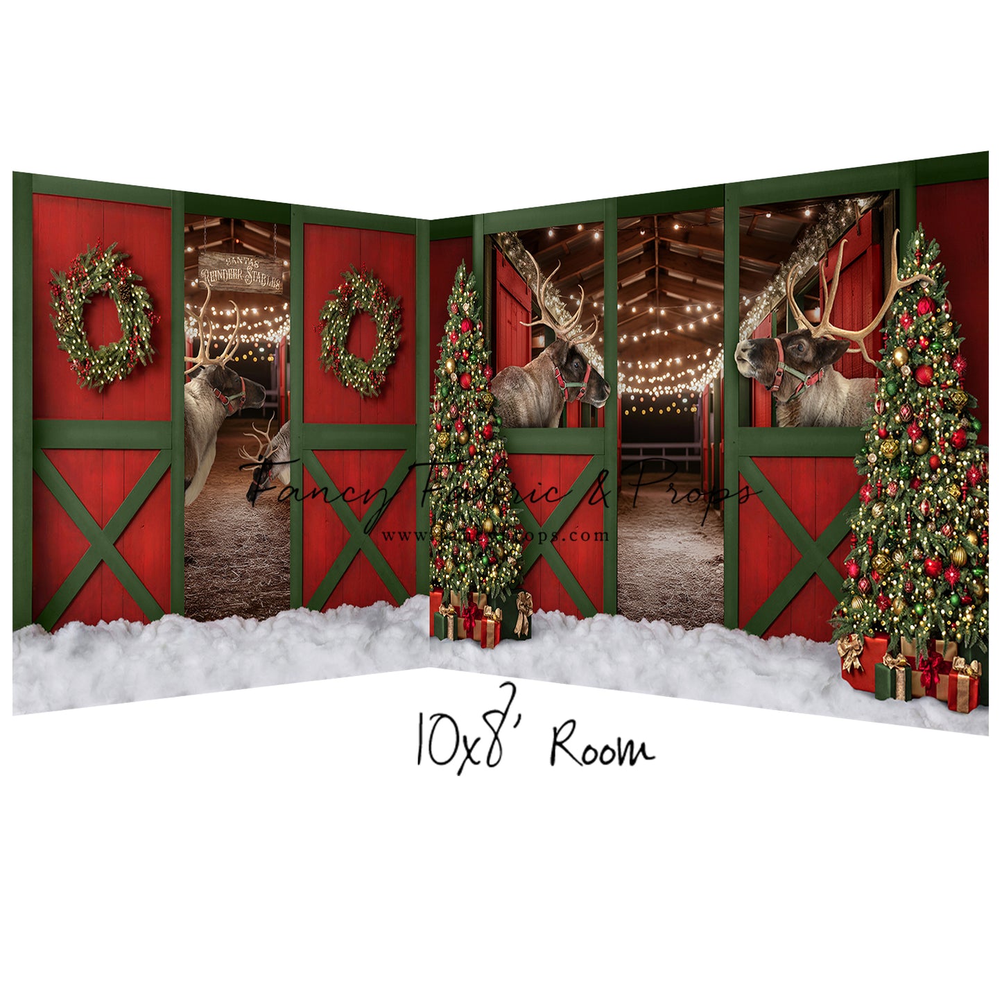 Santa's Jolly Reindeer Stable - 2pc Room