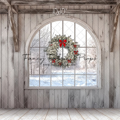 Farmhouse Christmas Window