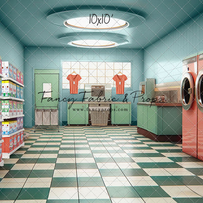 Laundry Day - Blue - With Sweep Option