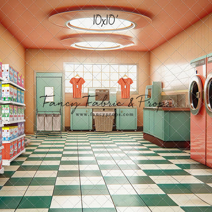 Laundry Day - Coral - With Sweep Option