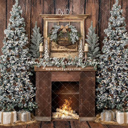 Rustic Country Lodge Mantle