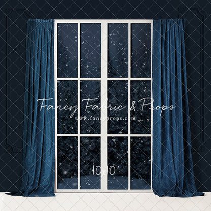 True Blue Christmas Window