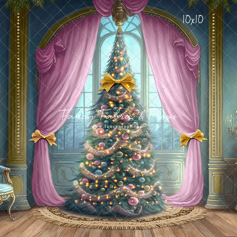 Christmas Wishes - Blue With Wood Floor - with Sweep Option