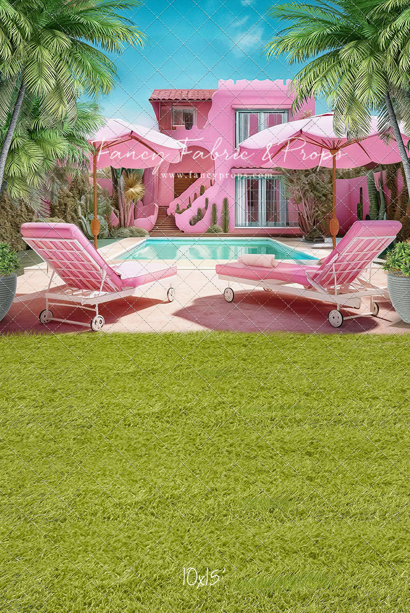 Barbie's Poolside Vacation - Grass Floor - With Sweep Option
