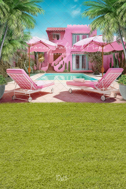 Barbie's Poolside Vacation - Grass Floor - With Sweep Option