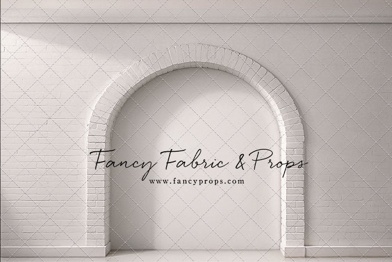 White Brick Alcove - White Floor - With Sweep Option