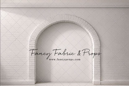 White Brick Alcove - White Floor - With Sweep Option