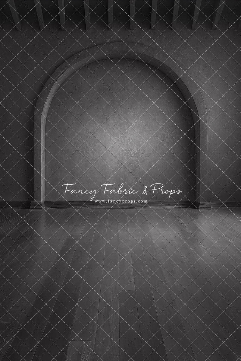 Elegant Charcoal Alcove - Wood Floor - With Sweep Option