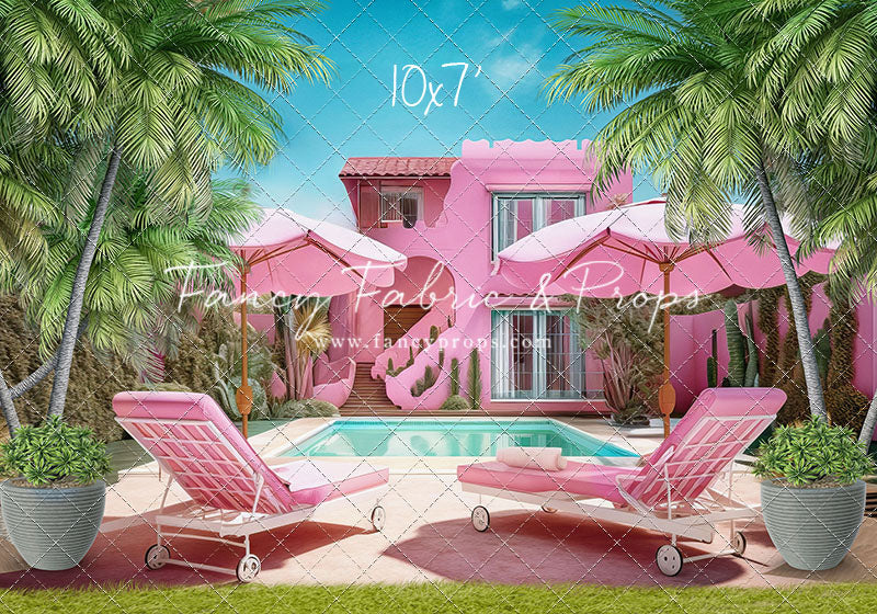 Barbie's Poolside Vacation - Grass Floor - With Sweep Option