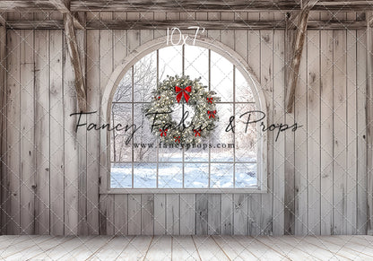 Farmhouse Christmas Window