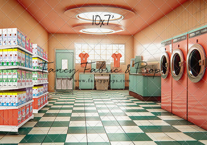 Laundry Day - Coral - With Sweep Option