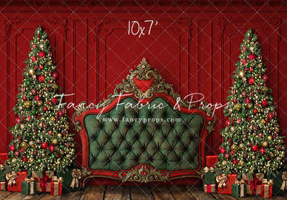 Regal Red & Green Headboard