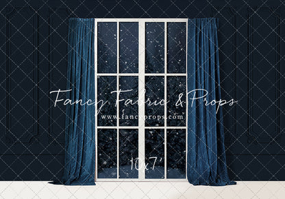 True Blue Christmas Window