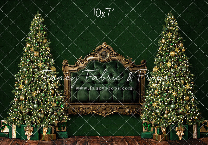 Velvet Evergreen Headboard