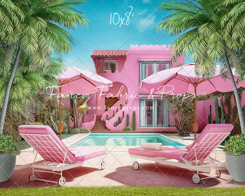 Barbie's Poolside Vacation - Grass Floor - With Sweep Option