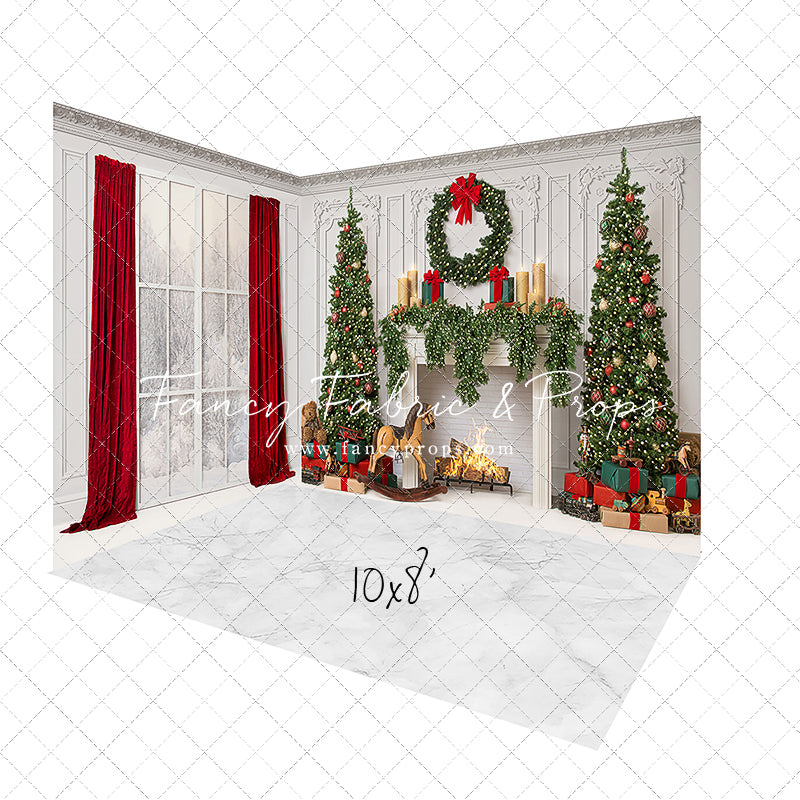 Classic Christmas Mantle 2pc Room