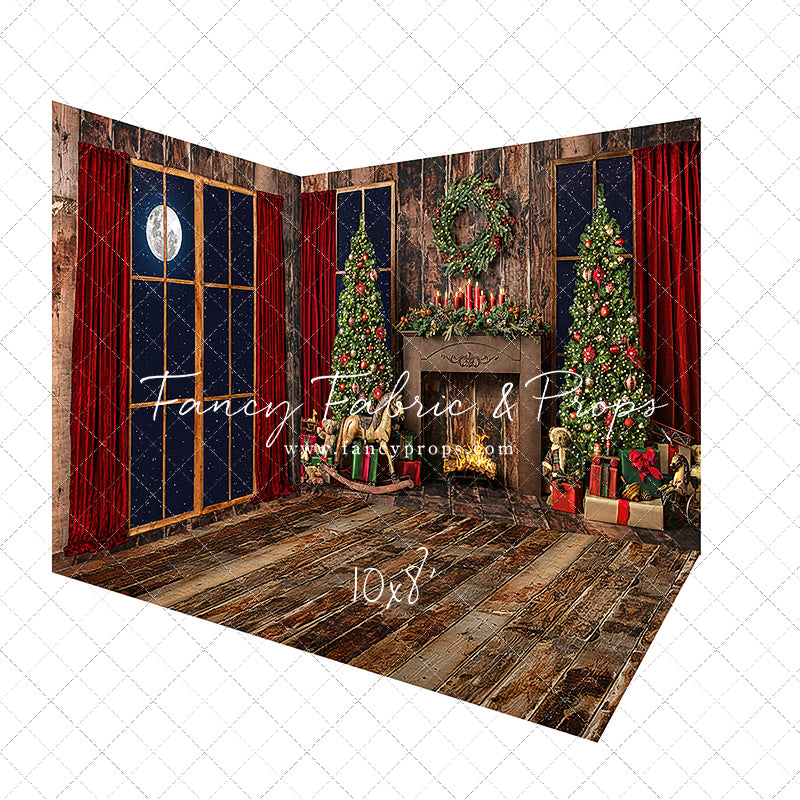 Classic Christmas Fireplace - Room