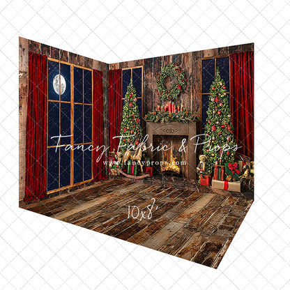 Classic Christmas Fireplace - Room