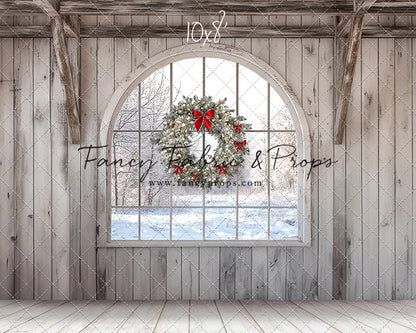 Farmhouse Christmas Window