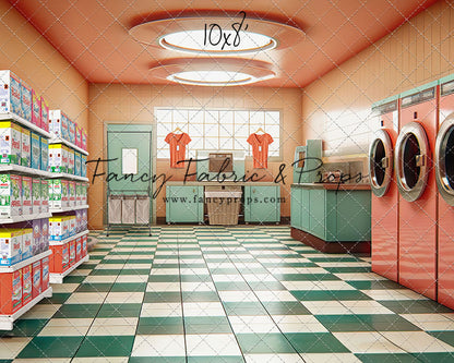 Laundry Day - Coral - With Sweep Option