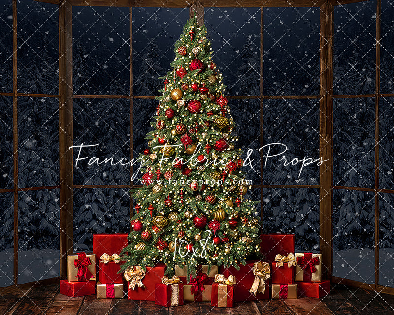 Red & Gold Bay Window - Room